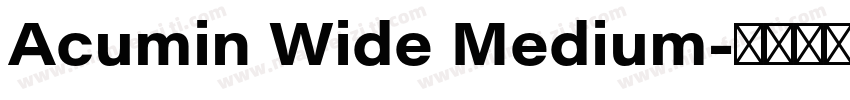 Acumin Wide Medium字体转换